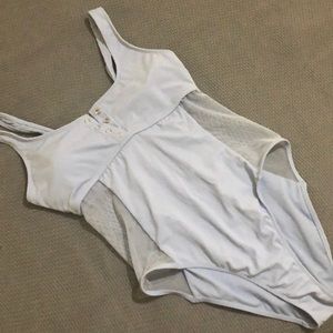 Baby blue one piece bathing suit